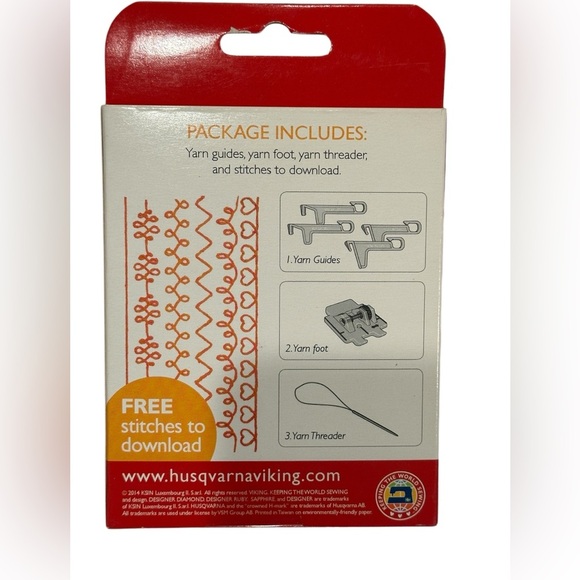 🆕 HUSQVARNA VIKING Yarn Embellishment Foot Set 920403096 - Picture 3 of 7